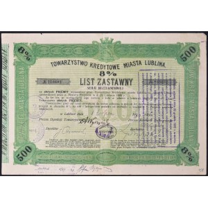 TKM Lublin, 8%/5% list zastawny, 500 zł