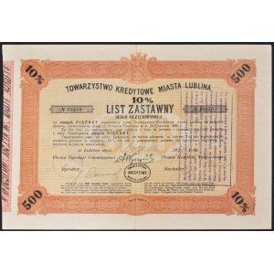TKM Lublin, 10%/5% list zastawny, 500 zł