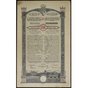Wydział Krajowy Królestwa Galicji i Lodomerii..., 4% Pożyczka Krajowa, obligacja 200 koron 1893