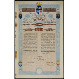 Wydział Krajowy Królestwa Galicji i Lodomerii..., 4,5% Pożyczka Krajowa, obligacja 500 koron 1913