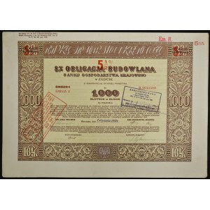 Bank Gospodarstwa Krajowego, 8%/5,5% obligacja budowlana 1.000 zł, Emisja II