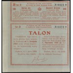 Kraków, 4% pożyczka 1909, obligacja 5.000 koron