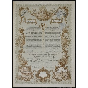 Galicyjski Akcyjny Bank Hipoteczny, 4% list hipoteczny, 10.000 koron