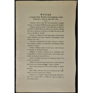 Piotrków Trybunalski, 6% pożyczka 1917, obligacja 250 koron