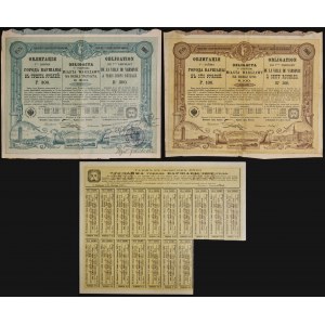 Warszawa, 4,5% VII pożyczka miasta Warszawy 1903, obligacja 100 i 300 rubli - 2 szt.