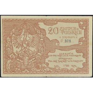 Polski Skarb Wojskowy, 20 złotych polskich = 3 ruble 1916