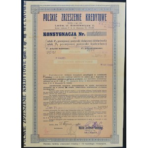 Polskie Zrzeszenie Kredytowe, Lwów - konsygnacja na obligacje