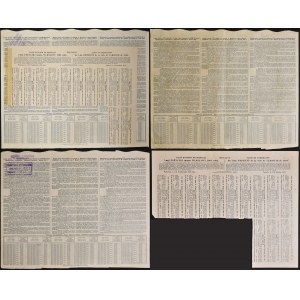 Warszawa, 4,5% VII pożyczka miasta Warszawy 1903, obligacja 100, 300 i 500 rubli - 3 szt.