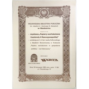 Papiery wartościowe i banknoty II Rzeczypospolitej - plakat