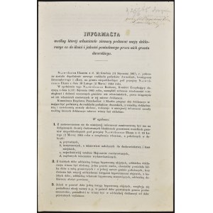 Informacya według któréj właściciele ziemscy podawać mają...