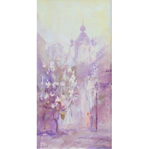 Sergey Lipavskiy, Flowering magnolia in Kiev, 2019