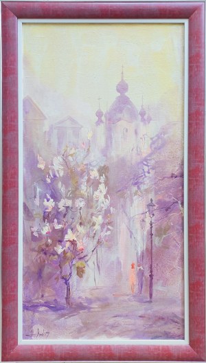 Siergiey Lipavskiy, Kwitnąca magnolia w Kijowie, 2019
