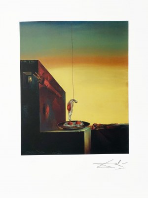 Salvador Dalí (1904 - 1989), Litografie s názvem Vejce na talíři (Bez talíře)