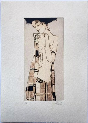 Egon Schiele (1890-1918),Portrait de la sœur Gerti Schiele,1909