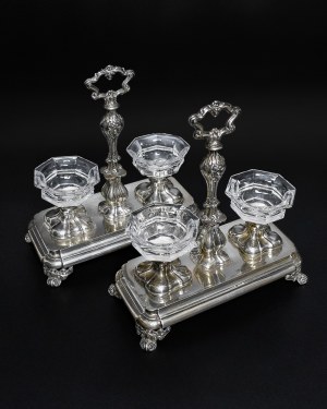 A pair of silver salts