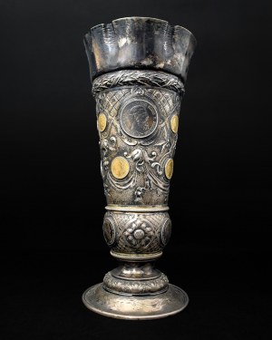 Sy&Wagner, Silver goblet inlaid with coins