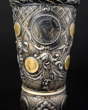 Sy&Wagner, Silver goblet inlaid with coins