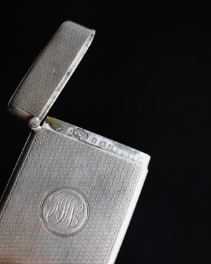 Silver business card holder