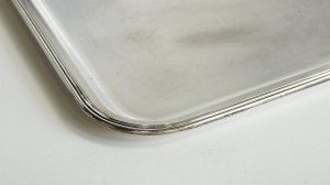 Silver tray in neoclassical style, Italy, early 20th century.