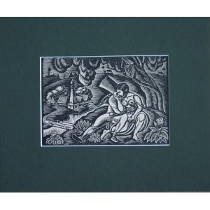Władysław Skoczylas(1883-1934),Janosik's courtship from the series Legends of the Tatra Mountains
