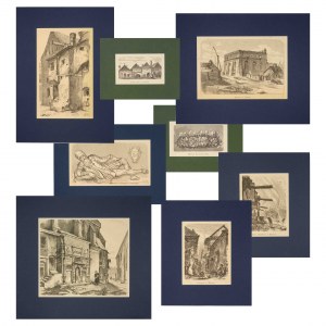 Jan Matejko(1838-1893),Ensemble de huit gravures sur bois