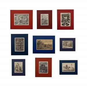 Set of nine woodcuts