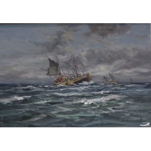 Eugeniusz Dzierzencki(1905-1990),Couteaux en mer