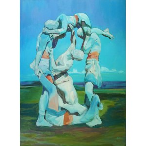 Marek DOMANIECKI (b. 1979), Butoh Dance. After photo of Alexandra Paczkowska of Sankai Juku Group, 2024.