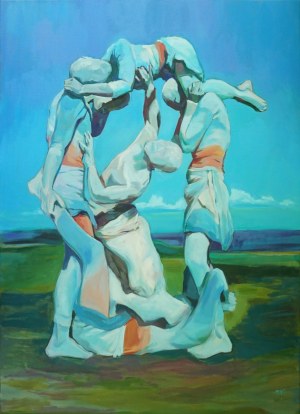 Marek DOMANIECKI (ur. 1979), Butoh Dance. After photo of Alexandra Paczkowska of Sankai Juku Group, 2024