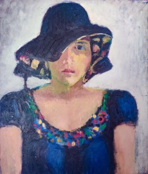 Katherine Alanama-ha ZAŁĘSKA (b. 1987), Girl in a Hat, 2009