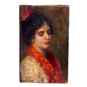 UNIDENTIFIED ARTIST, Portrait of a woman (artistic sketch)