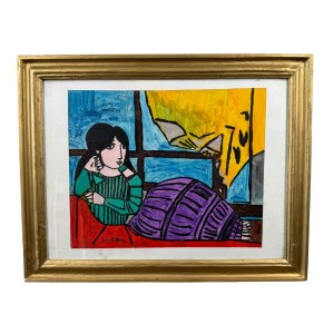 CANTATORE, Woman on a sofa - Cantatore