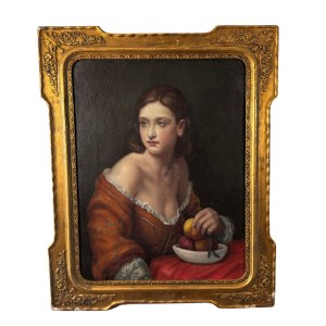 ANONIMO, Portrait of a woman with fruit