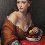 ANONIMO, Portrait of a woman with fruit