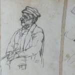 L. SERRA, Lot of 16 drawings on paper, featuring various subjects grouped on three sheets - L. Serra