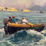 ANONIMO, Neapolitan seascape with figures