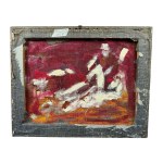 UNIDENTIFIED SIGNATURE, Interior scene with figures
