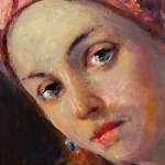 UNIDENTIFIED SIGNATURE, Portrait of a woman in the impressionist style.