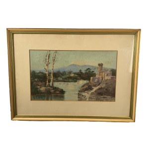 A. GENTILE, River landscape - A. Gentile
