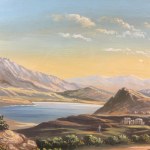 ANONIMO, Lake Agnano with Mount Vesuvius.
