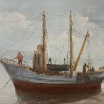 SANNINO, Marina with a boat in Torre del Greco - Sannino (1967)