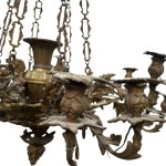 Important finely chiseled gilt bronze chandelier