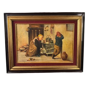 UNIDENTIFIED SIGNATURE, Interior scene with characters