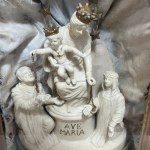Glazed white terracotta sculpture