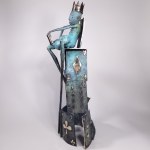 D.Z., Król na tronie z kart (Brąz, wys. 77 cm)