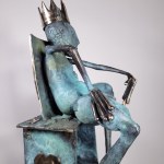 D.Z., Król na tronie z kart (Brąz, wys. 77 cm)