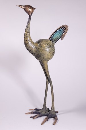 I.K., Pfau (Bronze, Höhe 36 cm)
