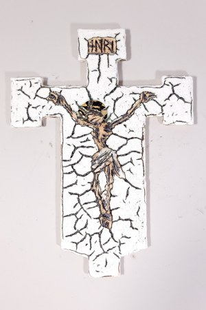 Stanislaw Brach, Keramisches Kreuz (H 27 cm)