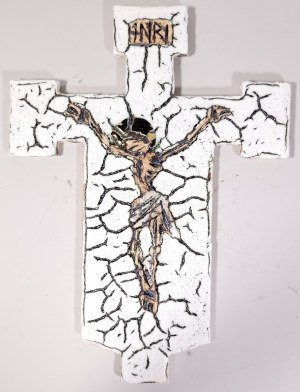 Stanislaw Brach, Keramisches Kreuz (H 27 cm)