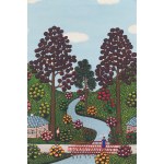Maria Korsak (1908 Pogórze - 2002 Warsaw), Landscape with a river